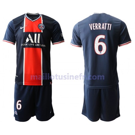 Maillot de Foot Paris Saint-Germain Marco Verratti 6 Domicile 2020-21 - Enfant